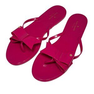 - KATE SPADE WOMEN  JAYLA BOW FLIP FLOP SIZE 10 FESTIVE PINK